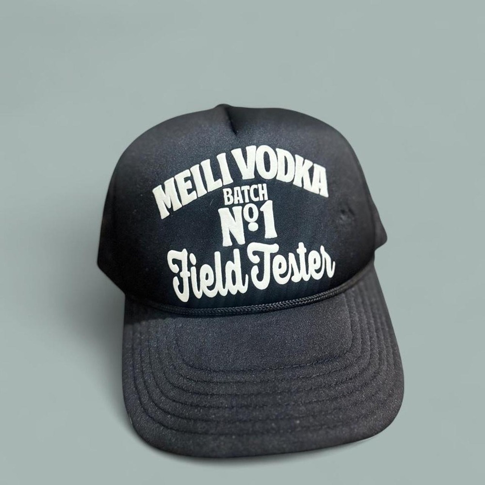 MadeWorn Meili Vodka Field Tester Black Mesh Trucker Hat Snapback